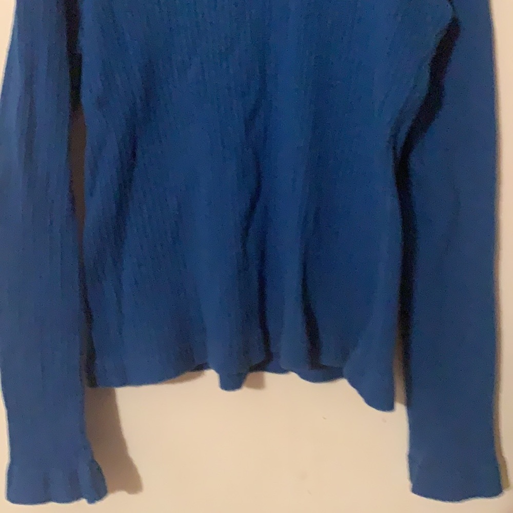 Zoey Blue Ribbed Top! - Picture 6 of 6